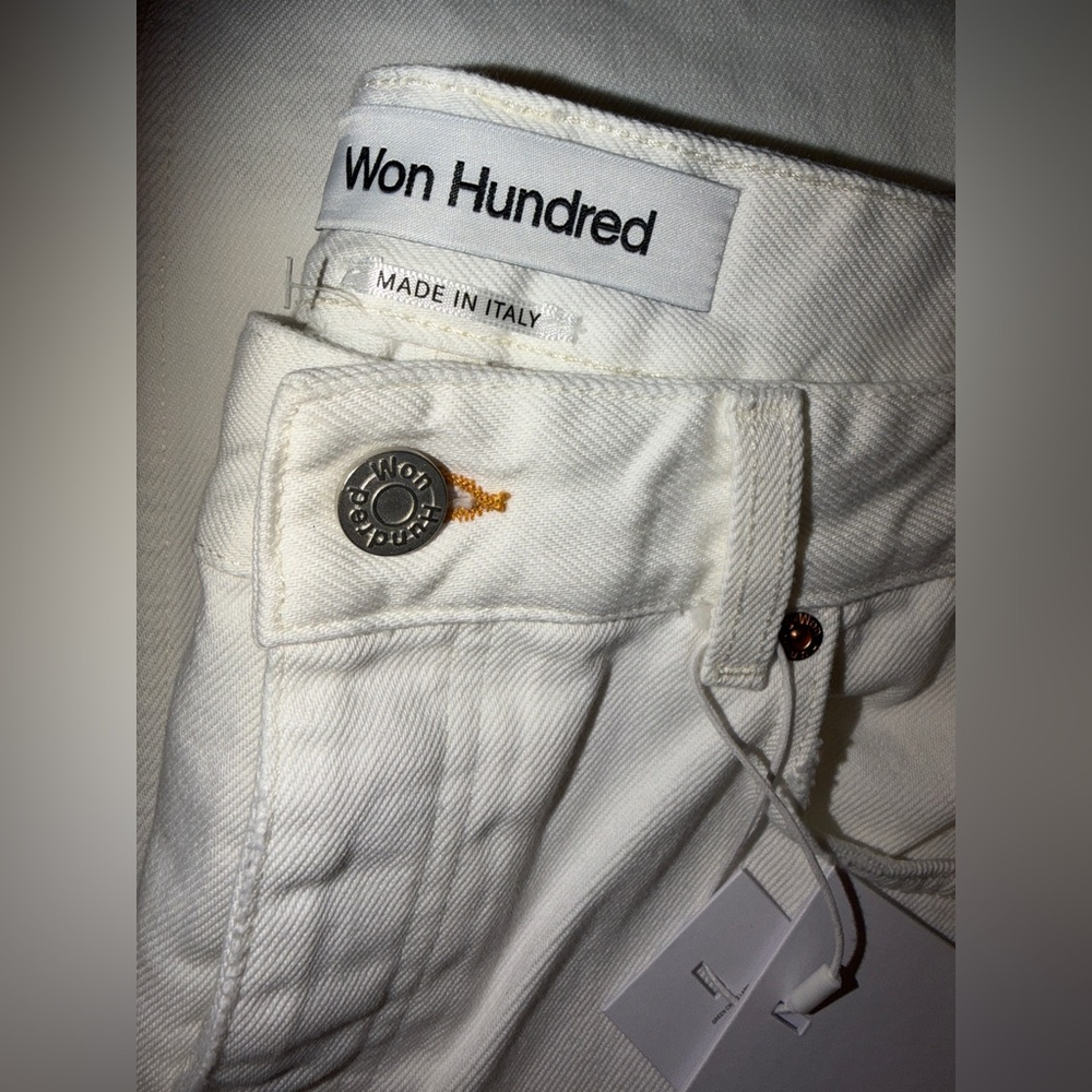 WON HUNDRED BEN JEANS TINTED IN WHITE DISTRESSED NWT SIZE 33
